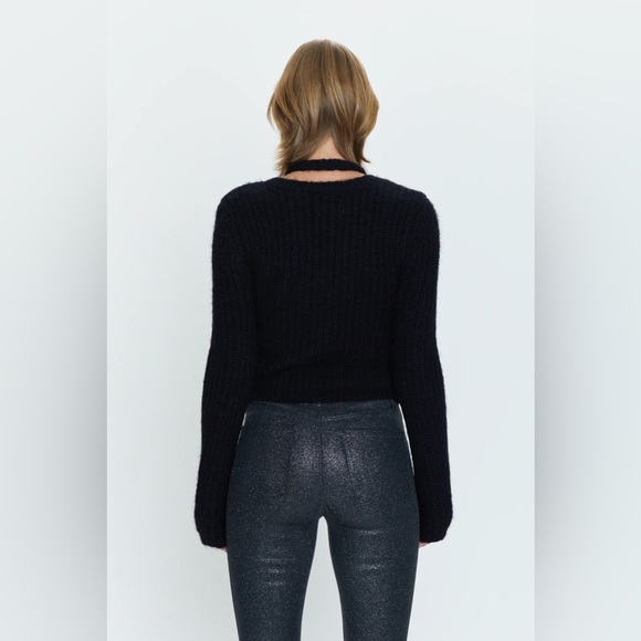 Pistola NWT Emilie Halter Cardigan Sweater Set Black Midnight Knit Alpaca Large - Picture 16 of 16